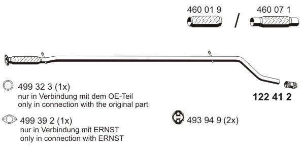 Výfuková trubka ERNST 550406