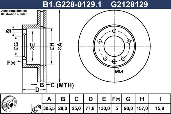 Tarcza hamulcowa GALFER B1.G228-0129.1