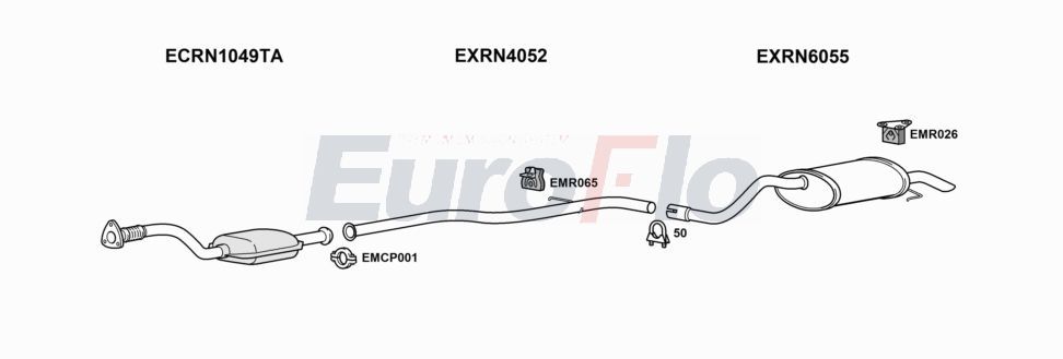 Układ wydechowy EUROFLO RNCLI19D1008C