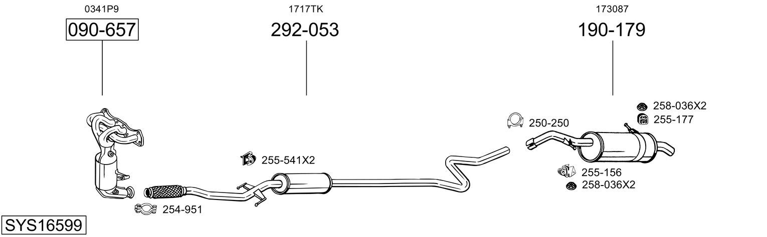 Układ wydechowy BOSAL SYS16599