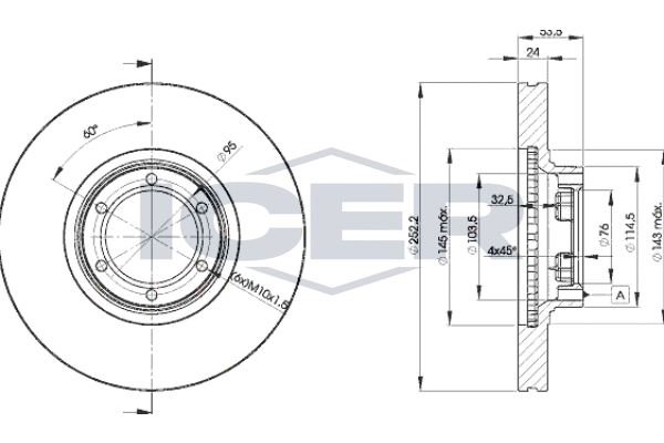 Tarcza hamulcowa ICER 78BD1367-2