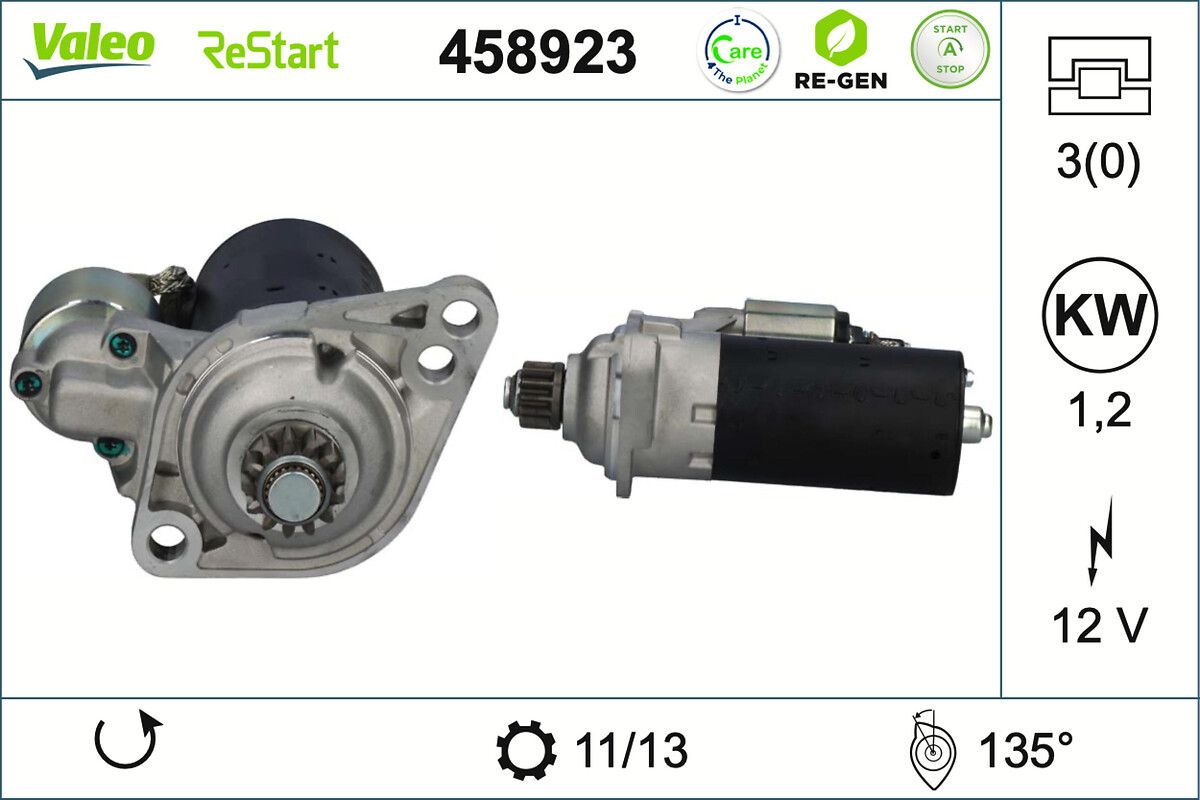 starter VALEO RE-GEN REMANUFACTURED STOP&START 458923