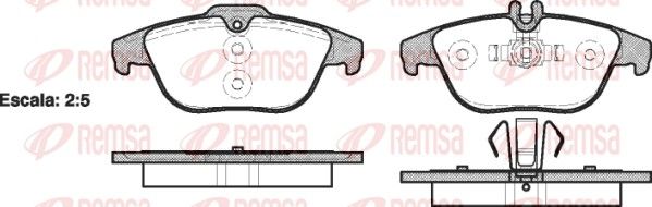 Sada brzdových platničiek kotúčovej brzdy REMSA 1305.00