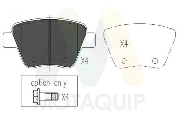 set placute frana,frana disc MOTAQUIP LVXL1668