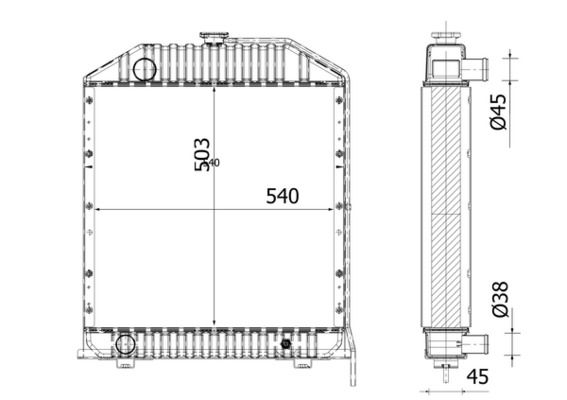 Radiator, racire motor MAHLE CR 2281 000S