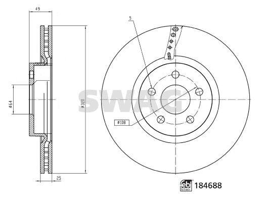 Tarcza hamulcowa SWAG 33 10 9508