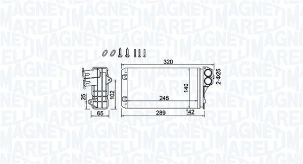 Wymiennik ciepła, ogrzewanie wnętrza MAGNETI MARELLI 350218416000