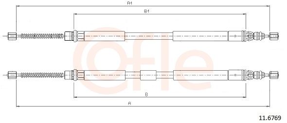Cablu, frana de parcare COFLE 11.6769