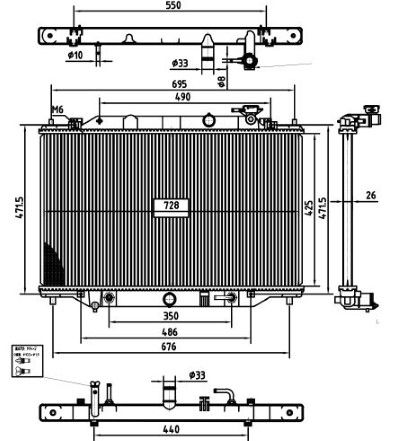 Radiator, racire motor MTR 13054913