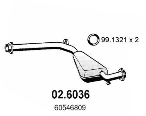 Tłumik środkowy ASSO 02.6036