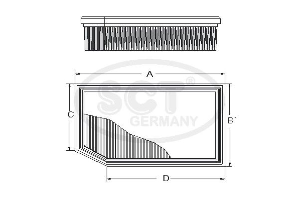 Filtr powietrza SCT - MANNOL SB 2386