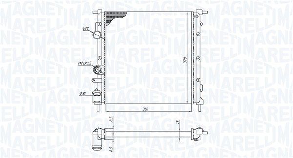 Chłodnica, układ chłodzenia silnika MAGNETI MARELLI 350213172100