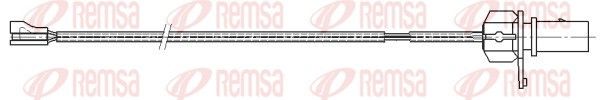 Styk ostrzegawczy, zużycie okładzin hamulcowych REMSA 001174