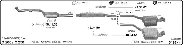 Układ wydechowy IMASAF 553000011