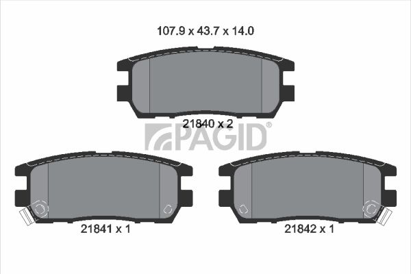 Zestaw klocków hamulcowych, hamulce tarczowe PAGID T3019N