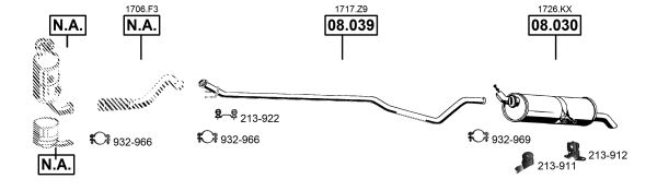 Układ wydechowy ASMET CI090975