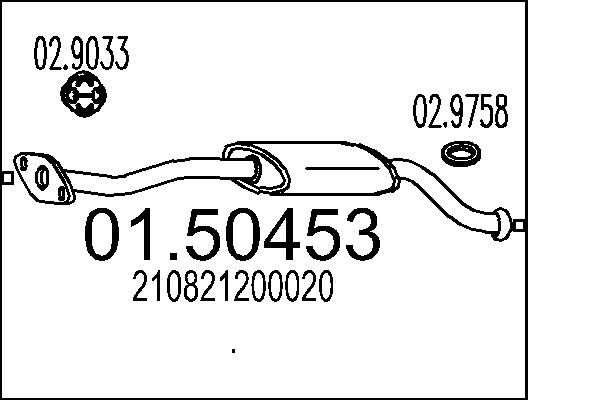 Tłumik środkowy MTS 01.50453