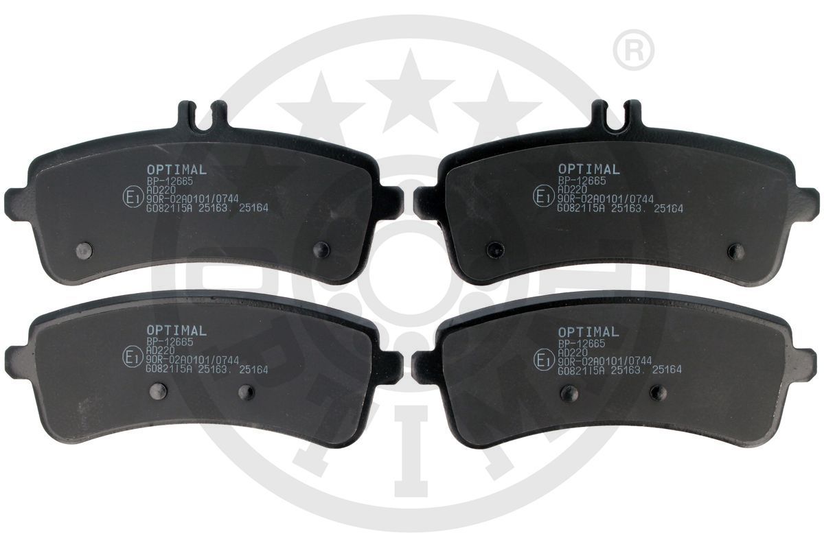 Zestaw klocków hamulcowych, hamulce tarczowe OPTIMAL BP-12665