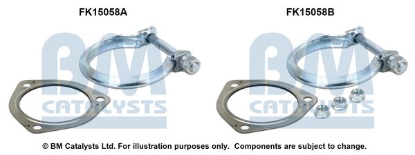 zestaw montażowy, filtr sadzy / filtr cząstek stałych BM CATALYSTS FK15058