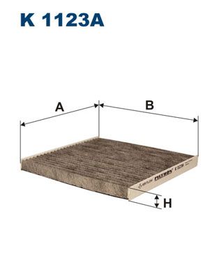 Filtr, wentylacja przestrzeni pasażerskiej FILTRON K 1123A