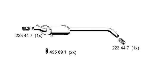 Tłumik środkowy ERNST 525077