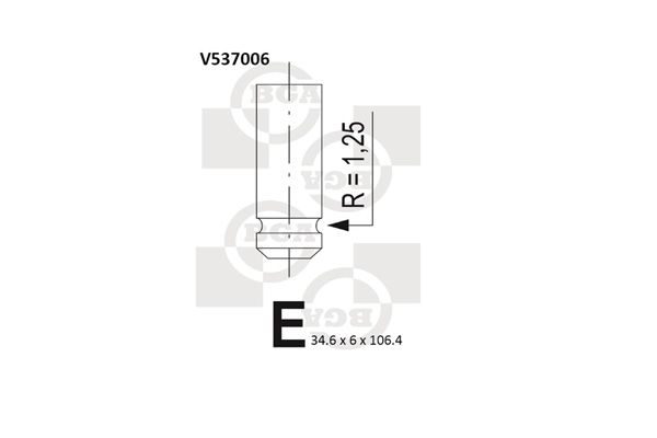 Zawór dolotowy BGA V537006