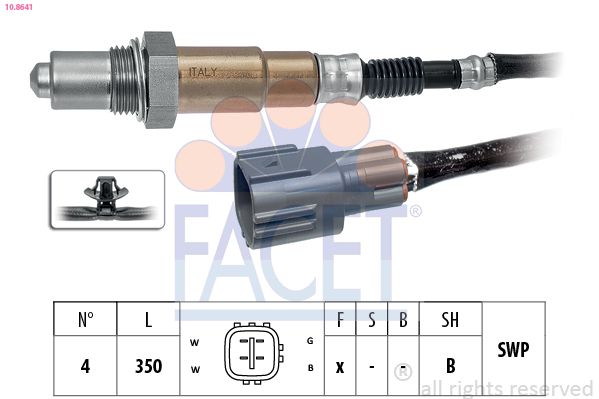 Sonda Lambda FACET Made in Italy - OE Equivalent 10.8641