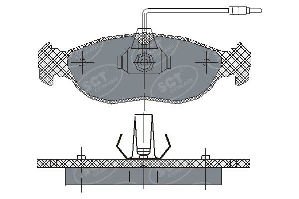 Zestaw klocków hamulcowych, hamulce tarczowe SCT - MANNOL SP 214 PR