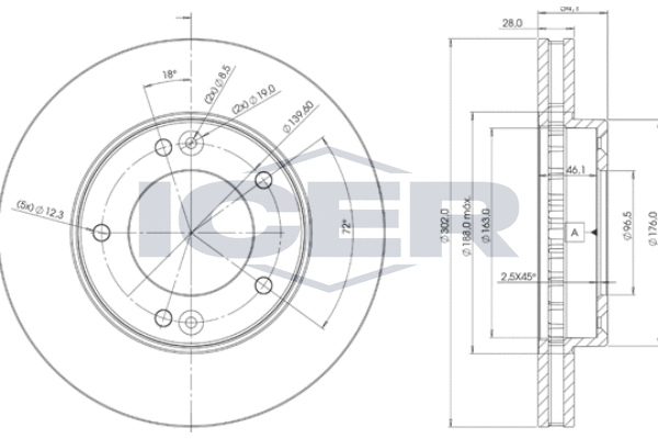 Tarcza hamulcowa ICER 78BD1712-2