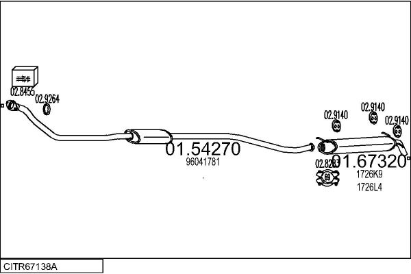 Układ wydechowy MTS CITR67138A014133