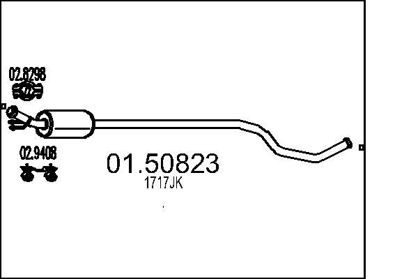 Tłumik środkowy MTS 01.50823