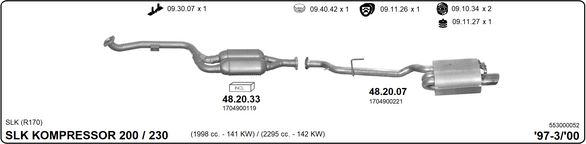 Układ wydechowy IMASAF 553000052