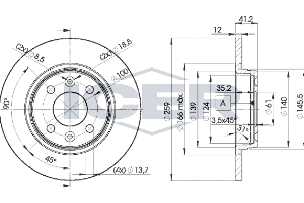 Tarcza hamulcowa ICER 78BD4707-2