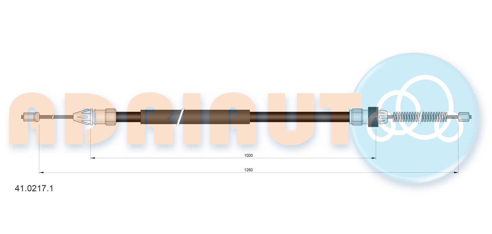 Cablu, frana de parcare ADRIAUTO 41.0217.1