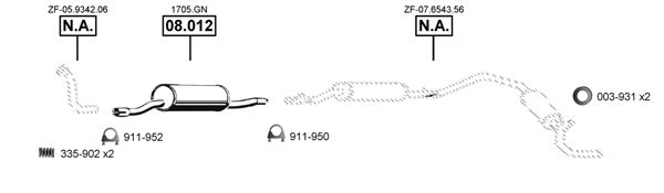 Układ wydechowy ASMET PE080500