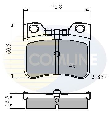 Zestaw klocków hamulcowych, hamulce tarczowe COMLINE CBP0771