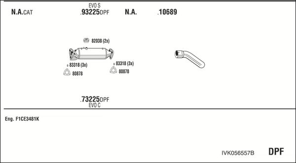 Układ wydechowy WALKER IVK056557B