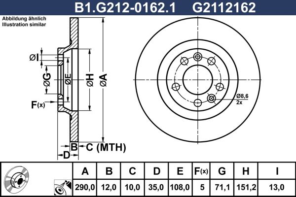 Tarcza hamulcowa GALFER B1.G212-0162.1