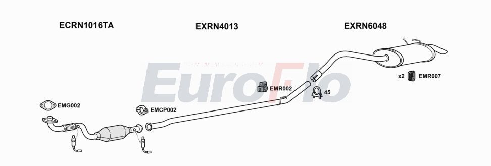 Układ wydechowy EUROFLO RNKAN127001D