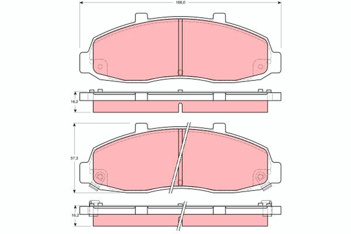Zestaw klocków hamulcowych, hamulce tarczowe TRW GDB4103