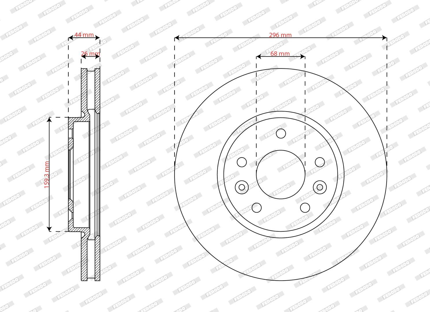 Disc frana FERODO DDF3208C