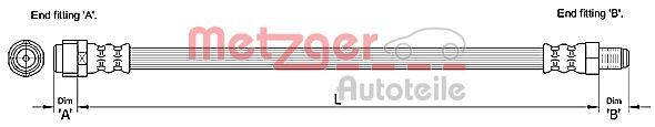 Przewód hamulcowy elastyczny METZGER AUTOTEILE 4110276