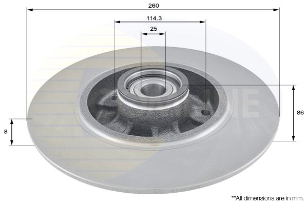 Tarcza hamulcowa COMLINE ADC3015