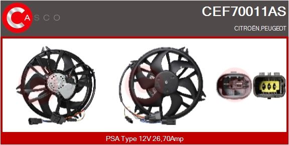 Elektromotor, větrák chladiče CASCO CEF70011AS