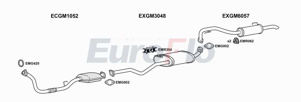 Układ wydechowy EUROFLO VLFRO22D3001D