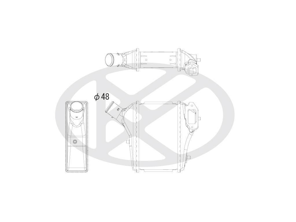Intercooler, compresor KOYORAD IA080120
