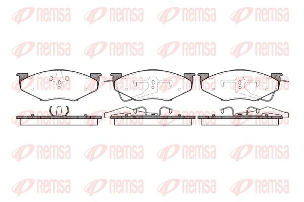 Zestaw klocków hamulcowych, hamulce tarczowe REMSA 0551.00