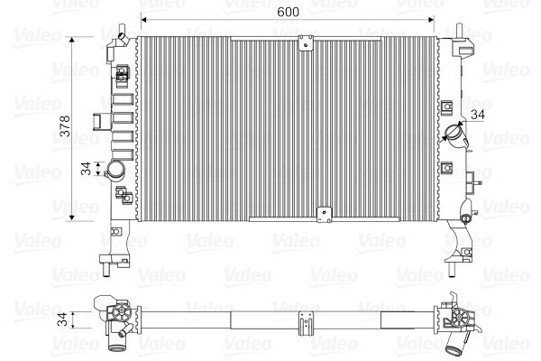 Radiator, racire motor VALEO 734386
