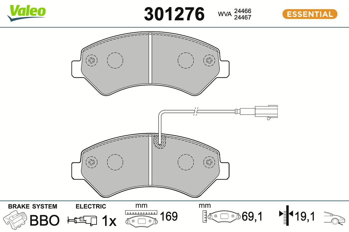 Комплект тормозных колодок, дисковый тормоз