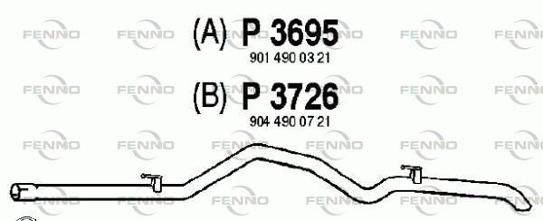 Rura wydechowa FENNO P3726